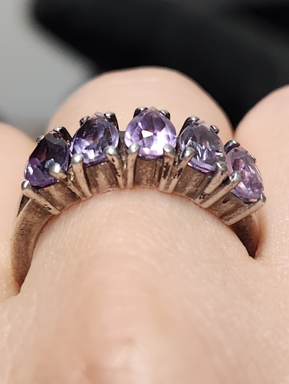 Amethyst And Sterling Silver Ring
